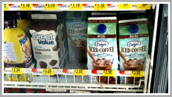 buying iced coffee in a carton