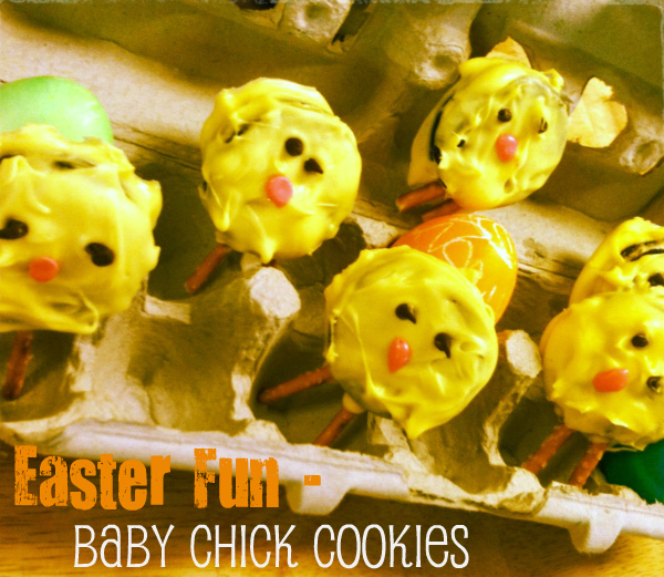 Easter baby chick cookies
