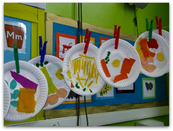 displaying kids artwork from school