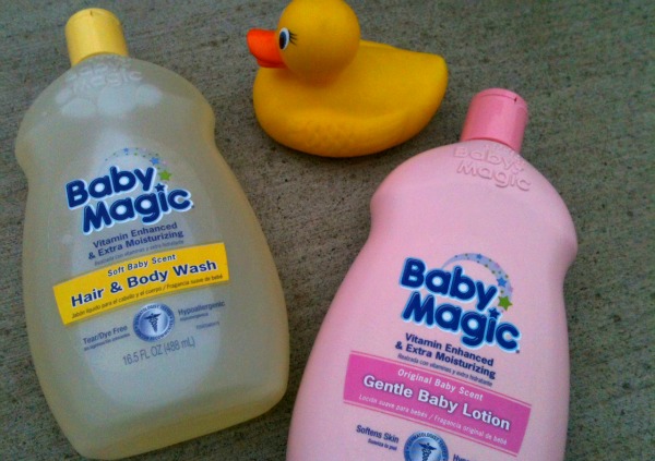 Baby Magic products, bath time