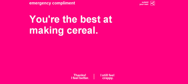 Funny compliments: Visit Emergency Compliment