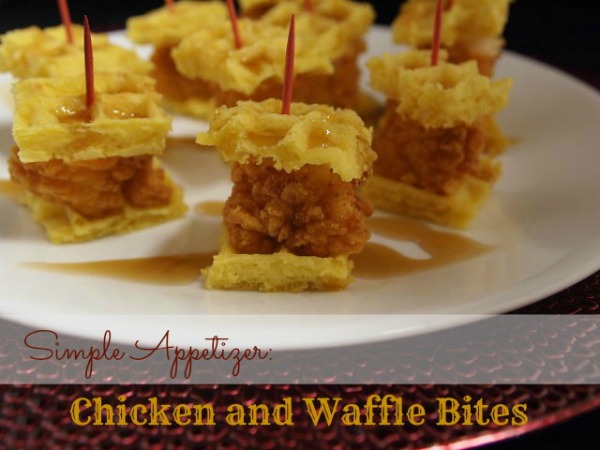 Chicken and waffle appetizers