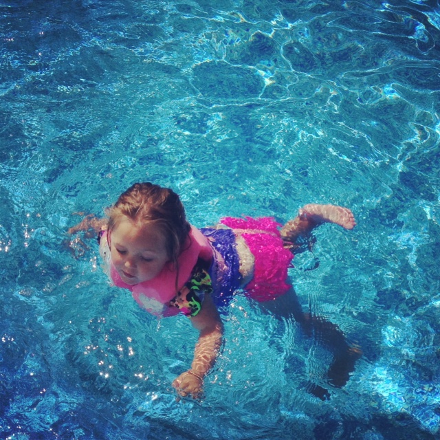 Abby swimming