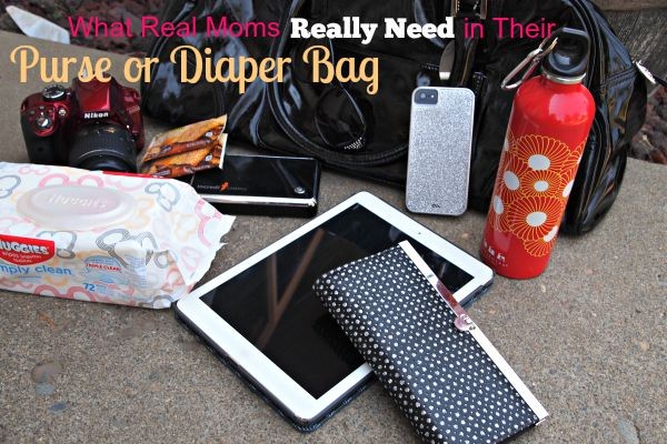 What moms really need in a diaper bag or purse to be prepared for anything - fun tips!